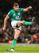 4 February 2023; Ross Byrne of Ireland during the Guinness Six Nations Rugby Championship match between Wales and Ireland at Principality Stadium in Cardiff, Wales. Photo by Brendan Moran/Sportsfile