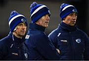 4 February 2023; Laois manager Willie Maher, centre, with coaches Eamonn Jackman, left, and Dan Shanahan, right, during the Allianz Hurling League Division 1 Group B match between Tipperary and Laois at FBD Semple Stadium in Thurles, Tipperary. Photo by Sam Barnes/Sportsfile