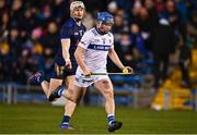 4 February 2023; Tomás Keyes of Laois in action against Bryan O'Mara of Tipperary during the Allianz Hurling League Division 1 Group B match between Tipperary and Laois at FBD Semple Stadium in Thurles, Tipperary. Photo by Sam Barnes/Sportsfile