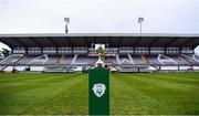 5 February 2023; A general view of the trophy before the FAI Youth Inter-League Cup Final 2023 match between Galway District League and Cork Youth League at Eamonn Deacy Park in Galway. Photo by Tyler Miller/Sportsfile