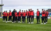 5 February 2023; The Cork Youth League team inspect the pitch before the FAI Youth Inter-League Cup Final 2023 match between Galway District League and Cork Youth League at Eamonn Deacy Park in Galway. Photo by Tyler Miller/Sportsfile