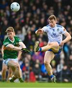 5 February 2023; Micheál Bannigan of Monaghan in action against Pa Warren of Kerry during the Allianz Football League Division 1 match between Kerry and Monaghan at Fitzgerald Stadium in Killarney, Kerry. Photo by Eóin Noonan/Sportsfile