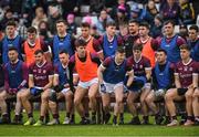 5 February 2023; The Galway players before the Allianz Football League Division 1 match between Galway and Roscommon at Pearse Stadium in Galway. Photo by Ray Ryan/Sportsfile