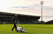 5 February 2023; Groundsman Nicky Grene lines to the pitch before the Allianz Football League Division 2 match between Limerick and Dublin at TUS Gaelic Grounds in Limerick. Photo by Sam Barnes/Sportsfile