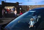 5 February 2023; A Waterford teddy bear is seen in a car before the Allianz Hurling League Division 1 Group B match between Waterford and Dublin at Fraher Field in Dungarvan, Waterford. Photo by Harry Murphy/Sportsfile
