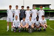 5 February 2023; The Galway District Team pose for a squad photo before the FAI Youth Inter-League Cup Final 2023 match between Galway District League and Cork Youth League at Eamonn Deacy Park in Galway. Photo by Tyler Miller/Sportsfile