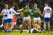 5 February 2023; Donal O’Sullivan of Kerry tussles with Darragh Treanor of Monaghan during the Allianz Football League Division 1 match between Kerry and Monaghan at Fitzgerald Stadium in Killarney, Kerry. Photo by Eóin Noonan/Sportsfile