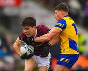 5 February 2023; Sean Kelly of Galway in action against Conor Cox of Roscommon during the Allianz Football League Division 1 match between Galway and Roscommon at Pearse Stadium in Galway. Photo by Ray Ryan/Sportsfile