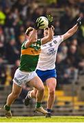 5 February 2023; Paudie Clifford of Kerry in action against Shane Carey of Monaghan during the Allianz Football League Division 1 match between Kerry and Monaghan at Fitzgerald Stadium in Killarney, Kerry. Photo by Eóin Noonan/Sportsfile