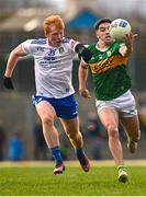 5 February 2023; Tony Brosnan of Kerry in action against Ryan O'Toole of Monaghan during the Allianz Football League Division 1 match between Kerry and Monaghan at Fitzgerald Stadium in Killarney, Kerry. Photo by Eóin Noonan/Sportsfile