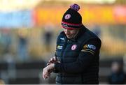 5 February 2023; Tyrone joint-manager Feargal Logan during the Allianz Football League Division 1 match between Tyrone and Donegal at O'Neill's Healy Park in Omagh, Tyrone. Photo by Ramsey Cardy/Sportsfile