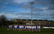 5 February 2023; Waterford players observe a minute's silence before the Allianz Hurling League Division 1 Group B match between Waterford and Dublin at Fraher Field in Dungarvan, Waterford. Photo by Harry Murphy/Sportsfile