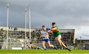 5 February 2023; Donal O’Sullivan of Kerry in action against Thomas McPhillips of Monaghan during the Allianz Football League Division 1 match between Kerry and Monaghan at Fitzgerald Stadium in Killarney, Kerry. Photo by Eóin Noonan/Sportsfile