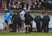5 February 2023; Stephen Bennett of Waterford receives a red card from Referee Liam Gordon during the Allianz Hurling League Division 1 Group B match between Waterford and Dublin at Fraher Field in Dungarvan, Waterford. Photo by Harry Murphy/Sportsfile