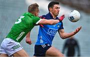 5 February 2023; Colm Basquel of Dublin in action against Séan O'Dea of Limerick during the Allianz Football League Division 2 match between Limerick and Dublin at TUS Gaelic Grounds in Limerick. Photo by Sam Barnes/Sportsfile