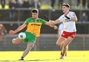 5 February 2023; Daire O'Baoill of Donegal in action against Niall Devlin of Tyrone during the Allianz Football League Division 1 match between Tyrone and Donegal at O'Neill's Healy Park in Omagh, Tyrone. Photo by Ramsey Cardy/Sportsfile