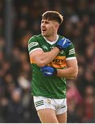 5 February 2023; Donal O’Sullivan of Kerry reacts to a shoulder injury during the Allianz Football League Division 1 match between Kerry and Monaghan at Fitzgerald Stadium in Killarney, Kerry. Photo by Eóin Noonan/Sportsfile