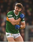 5 February 2023; Donal O’Sullivan of Kerry reacts to a shoulder injury during the Allianz Football League Division 1 match between Kerry and Monaghan at Fitzgerald Stadium in Killarney, Kerry. Photo by Eóin Noonan/Sportsfile