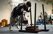 6 February 2023; Harry Byrne during a Leinster Rugby gym session at Leinster HQ in Dublin. Photo by Harry Murphy/Sportsfile