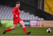 5 February 2023; Eric Cunningham of Cork Youth League during the FAI Youth Inter-League Cup Final 2023 match between Galway District League and Cork Youth League at Eamonn Deacy Park in Galway. Photo by Tyler Miller/Sportsfile
