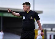 5 February 2023; Referee Paudie Hayes during the FAI Youth Inter-League Cup Final 2023 match between Galway District League and Cork Youth League at Eamonn Deacy Park in Galway. Photo by Tyler Miller/Sportsfile