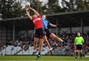 6 February 2023; Hannah Looney of Cork in action against Hannah Tyrrell of Dublin during the 2023 Lidl Ladies National Football League Division 1 Round 3 match between Cork and Dublin at Pairc Ui Rinn in Cork. Photo by Eóin Noonan/Sportsfile