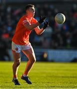 5 February 2023; Tiernan Kelly of Armagh during the Allianz Football League Division 1 match between Armagh and Mayo at Box-It Athletic Grounds in Armagh. Photo by Brendan Moran/Sportsfile