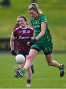6 February 2023; Aoife Minogue of Meath in action against Leanne Coen of Galway during the 2023 Lidl Ladies National Football League Division 1 Round 3 between Galway and Meath at Páirc Tailteann in Navan, Meath. Photo by Piaras Ó Mídheach/Sportsfile
