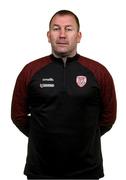 5 February 2023; Assistant manager Alan Reynolds poses for a portrait during a Derry City squad portrait session at the Ryan McBride Brandywell Stadium in Derry. Photo by Stephen McCarthy/Sportsfile