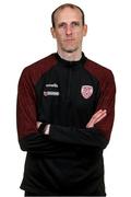 5 February 2023; Performace analyst Seamus McCallion poses for a portrait during a Derry City squad portrait session at the Ryan McBride Brandywell Stadium in Derry. Photo by Stephen McCarthy/Sportsfile