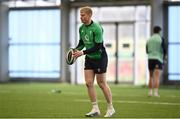 7 February 2023; Jamie Osborne during an Ireland rugby squad training session in the IRFU High Performance Centre at the Sport Ireland Campus in Dublin. Photo by David Fitzgerald/Sportsfile