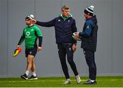7 February 2023; Defence coach Simon Easterby with assistant coach Mike Catt, right, during an Ireland rugby squad training session in the IRFU High Performance Centre at the Sport Ireland Campus in Dublin. Photo by David Fitzgerald/Sportsfile