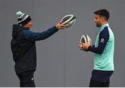 7 February 2023; Conor Murray with assistant coach Mike Catt during an Ireland rugby squad training session in the IRFU High Performance Centre at the Sport Ireland Campus in Dublin. Photo by David Fitzgerald/Sportsfile