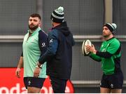 7 February 2023; Michael Milne and assistant coach Mike Catt during an Ireland rugby squad training session in the IRFU High Performance Centre at the Sport Ireland Campus in Dublin. Photo by David Fitzgerald/Sportsfile