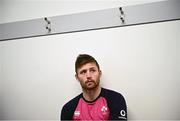 7 February 2023; Ross Byrne during an Ireland rugby media conference in the IRFU High Performance Centre at the Sport Ireland Campus in Dublin. Photo by David Fitzgerald/Sportsfile