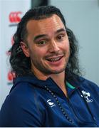 7 February 2023; James Lowe during an Ireland rugby media conference at IRFU High Performance Centre at the Sport Ireland Campus in Dublin. Photo by Colm Kelly Morris/Sportsfile