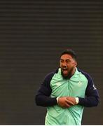 7 February 2023; Bundee Aki during an Ireland rugby squad training session in the IRFU High Performance Centre at the Sport Ireland Campus in Dublin. Photo by David Fitzgerald/Sportsfile