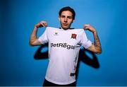 6 February 2023; Louie Annesley poses for a portrait during a Dundalk squad portrait session at Oriel Park in Dundalk, Louth. Photo by Stephen McCarthy/Sportsfile