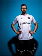 6 February 2023; Robbie Benson poses for a portrait during a Dundalk squad portrait session at Oriel Park in Dundalk, Louth. Photo by Stephen McCarthy/Sportsfile