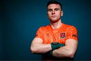 6 February 2023; Goalkeeper Mark Byrne poses for a portrait during a Dundalk squad portrait session at Oriel Park in Dundalk, Louth. Photo by Stephen McCarthy/Sportsfile