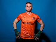 6 February 2023; Goalkeeper Mark Byrne poses for a portrait during a Dundalk squad portrait session at Oriel Park in Dundalk, Louth. Photo by Stephen McCarthy/Sportsfile