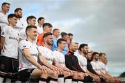 6 February 2023; Dundalk players and staff, including Ryan O'Kane, Darragh Leahy, Andy Boyle, Daniel Kelly and head coach Stephen O'Donnell and captain Patrick Hoban, pose for a squad photograph during a Dundalk squad portrait session at Oriel Park in Dundalk, Louth. Photo by Stephen McCarthy/Sportsfile