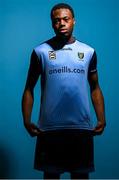 4 February 2023; Divine Izekor poses for a portrait during a UCD squad portrait session at UCD Bowl in Dublin. Photo by Stephen McCarthy/Sportsfile