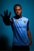 4 February 2023; Divine Izekor poses for a portrait during a UCD squad portrait session at UCD Bowl in Dublin. Photo by Stephen McCarthy/Sportsfile