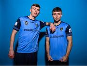 4 February 2023; Alex Nolan, left, and Adam Wells pose for a portrait during a UCD squad portrait session at UCD Bowl in Dublin. Photo by Stephen McCarthy/Sportsfile