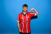 5 February 2023; Ciaron Harkin poses for a portrait during a Derry City squad portrait session at the Ryan McBride Brandywell Stadium in Derry. Photo by Stephen McCarthy/Sportsfile