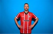 5 February 2023; Shane McEleney poses for a portrait during a Derry City squad portrait session at the Ryan McBride Brandywell Stadium in Derry. Photo by Stephen McCarthy/Sportsfile