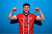 5 February 2023; Cameron McJannet poses for a portrait during a Derry City squad portrait session at the Ryan McBride Brandywell Stadium in Derry. Photo by Stephen McCarthy/Sportsfile