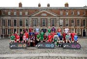 8 February 2023; Players from the SSE Airtricity Men's Premier Division, SSE Airtricity Men's First Division and SSE Airtricity Women's Premier Division at the launch of the SSE Airtricity League of Ireland 2023 season held at City Hall in Dublin. Photo by Stephen McCarthy/Sportsfile