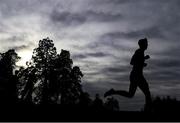 8 February 2023; A general view of a competitor in the Senior Boys race during the 123.ie Leinster Schools Cross Country 2023 at Santry Demesne in Dublin. Photo by David Fitzgerald/Sportsfile